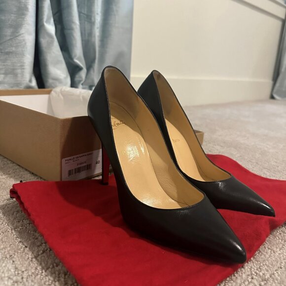 Christian Louboutin Pigalle 100 Nappa Shiny Black size 40 - Picture 13 of 16